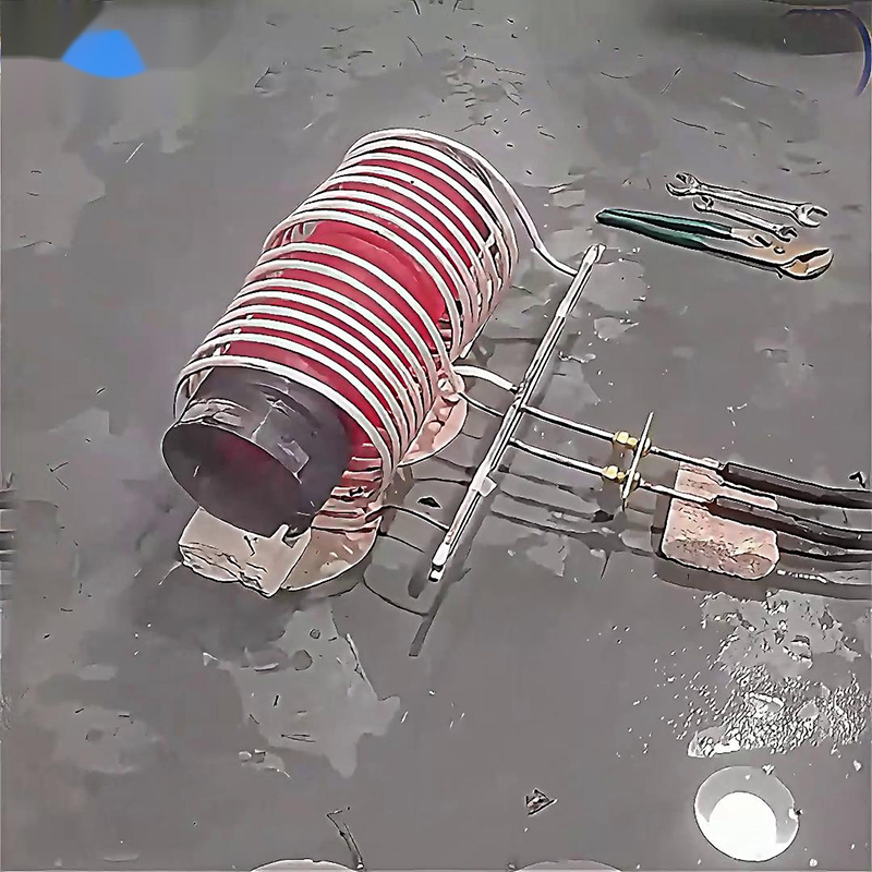中频麻豆福利导航加热设备对直径180mm、长度300mm的钢管进行加热测试